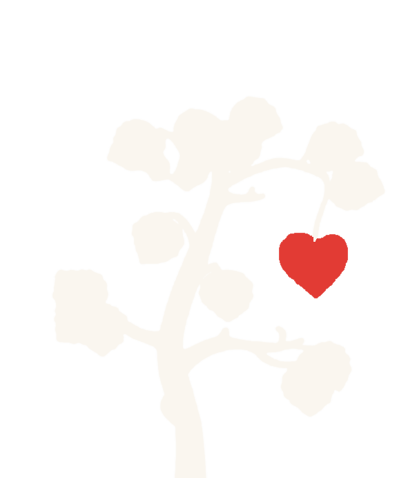 Heart Food tree-and-heart logo mark