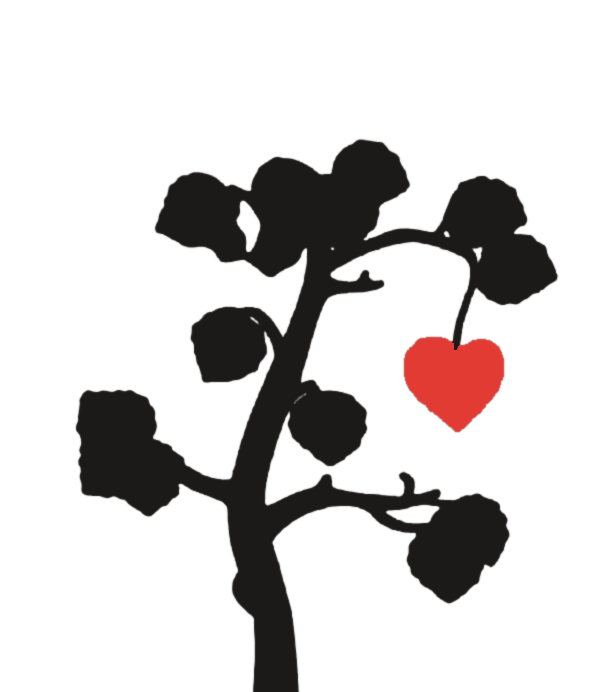 Heart Food tree-and-heart logo mark